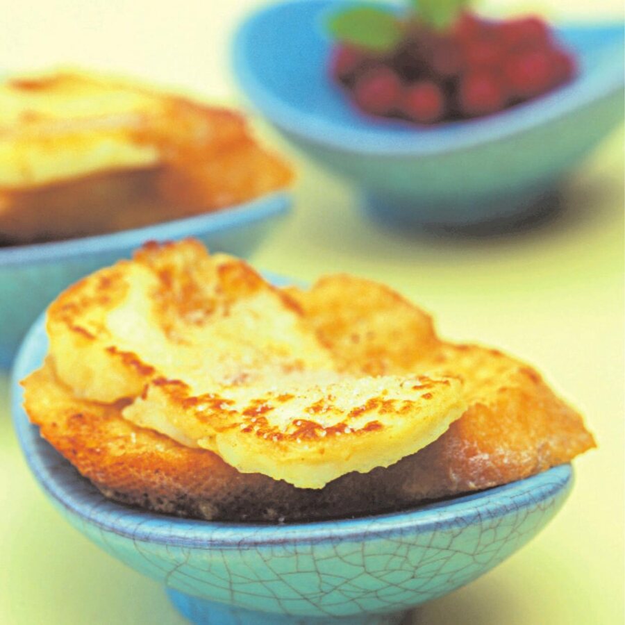 Slices of PittaS halloumi, the cheese used throughout the PittaS recipe collection